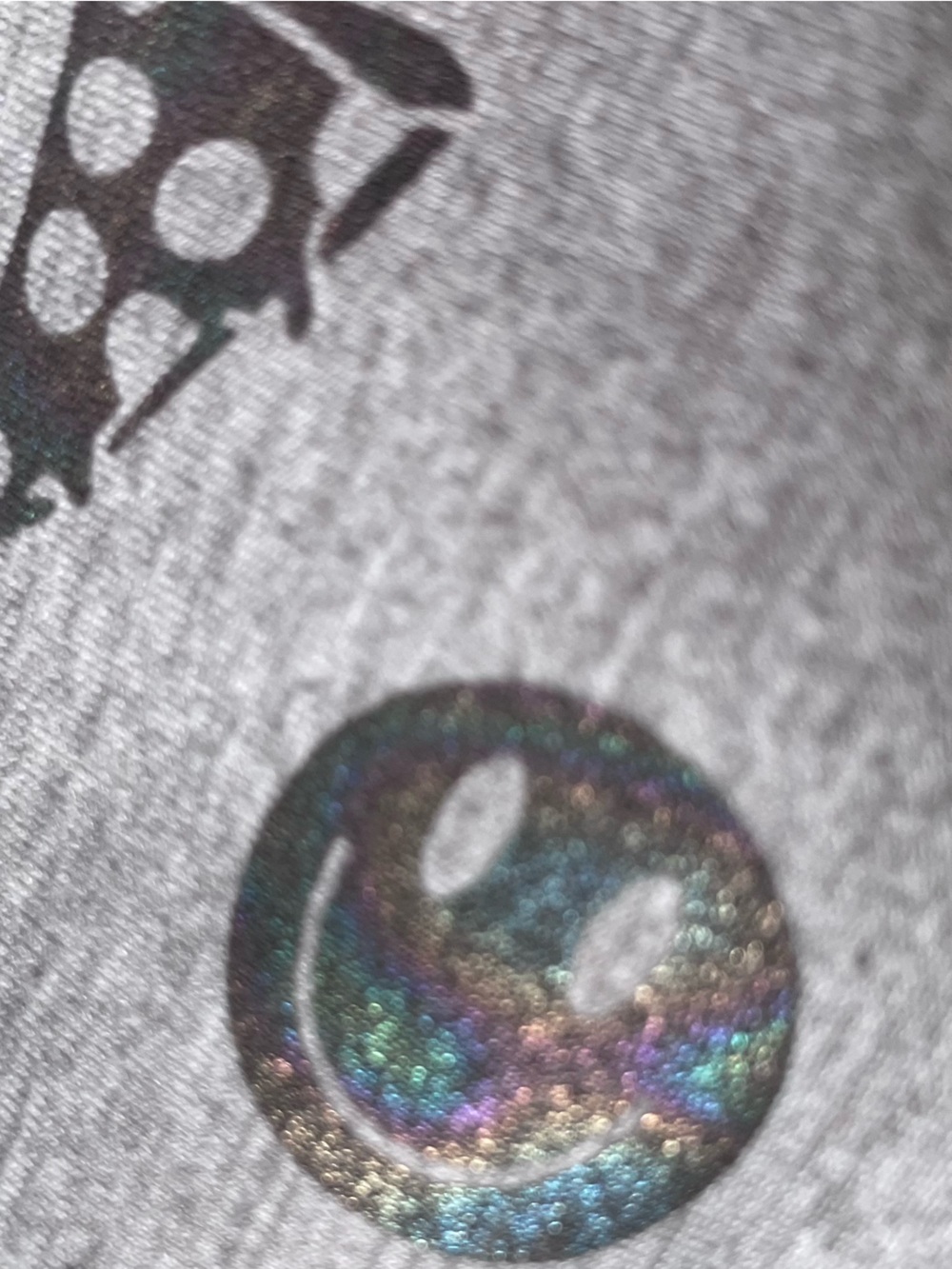 5/$20💥Fleecy Inner Warm Leggings, Grey & Iridescent Pizza Smiley Wifi Emojis